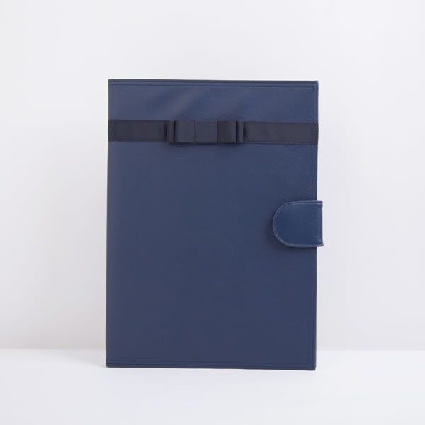 エスコミュール/お受験面接に濃紺リボン付書類ケース／お母様用お受験（メアリーココ）