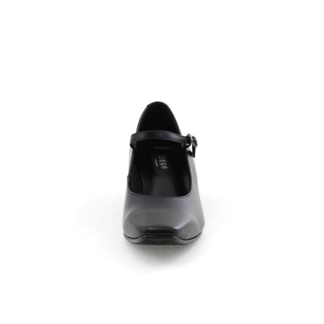 HIMIKO（HIMIKO）/撥水＜3．5cmヒール＞ストラップ付ブラックパンプス