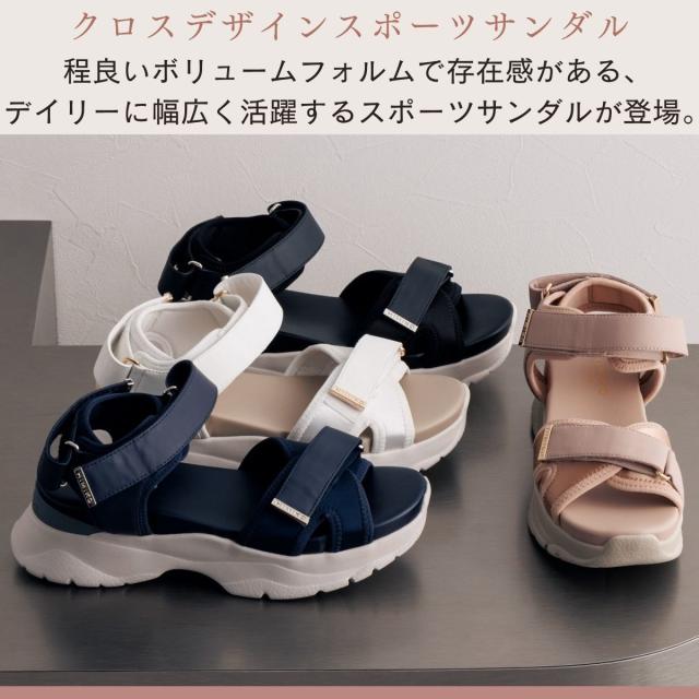 HIMIKO（HIMIKO）/厚底でも軽くて楽々！◆【WEB限定】【卑弥呼 26SS】クロスデザインスポーツサンダル/647202_3