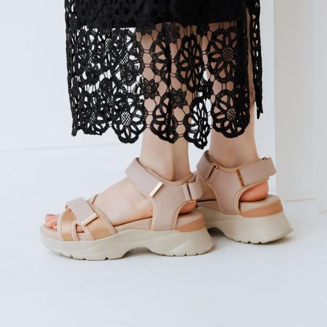 HIMIKO（HIMIKO）/厚底でも軽くて楽々！◆【WEB限定】【卑弥呼 26SS】クロスデザインスポーツサンダル/647202_7