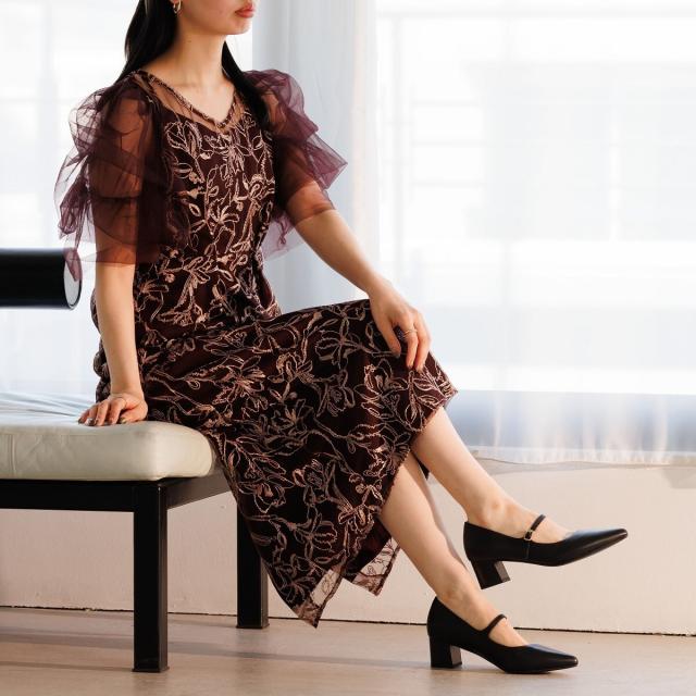 HIMIKO（HIMIKO）/卑弥呼のWEB限定◇【本革】ブロックヒールメリージェーンパンプス/640006