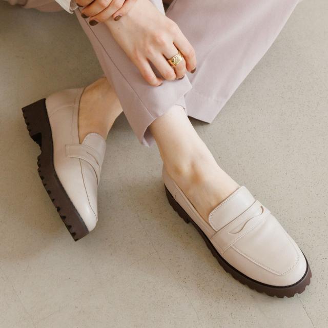 goodthings☺︎ページ 卑弥呼 HIMIKO ローファー WE 卑弥呼（himiko ）/卑弥呼のWEB限定デザイン◇【本革】トラックソール