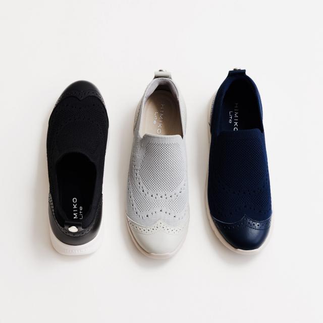 HIMIKO（HIMIKO）/伸縮性に優れるニットでサッと着脱◇【軽量】【25秋冬新作】メッシュニットスリッポン/647304