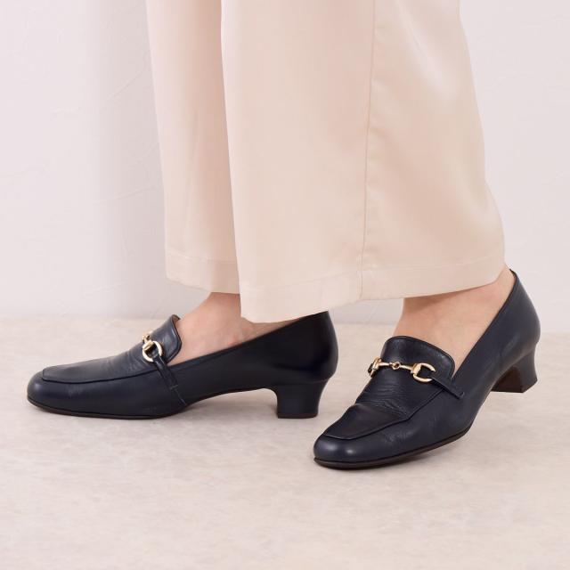 HIMIKO（HIMIKO）/【25春夏新作 】【快適ウォークパンプス】【撥水】ビットデザインヒールローファー/605003 HIMIKO（HIMIKO）/【25春夏新作 】【快適ウォークパンプス】【撥水