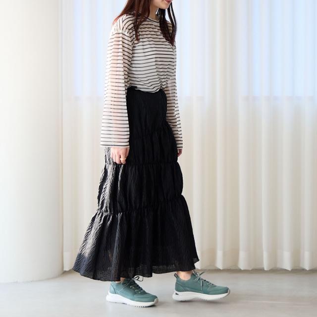 HIMIKO（HIMIKO）/ソフトなニット素材でラク◇ニットコンビスニーカー