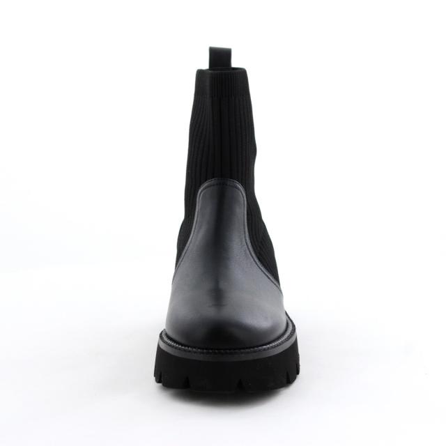 HIMIKO（HIMIKO）/ニットが優しく包み込む【卑弥呼25AW】トラックソールリブニットブーツ/651419