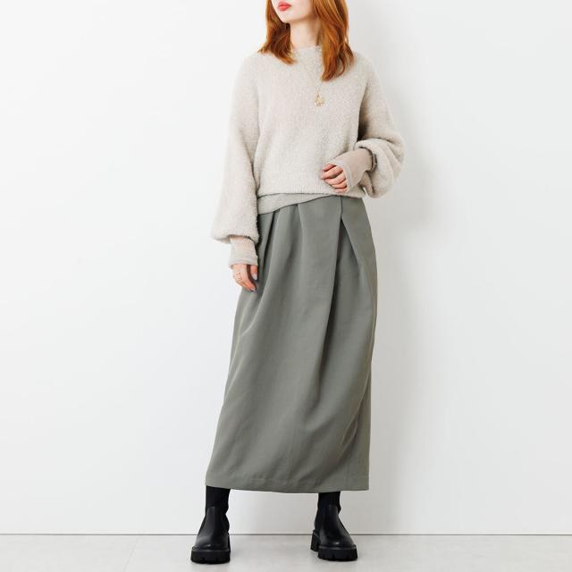 HIMIKO（HIMIKO）/ニットが優しく包み込む【卑弥呼25AW】トラックソールリブニットブーツ/651419