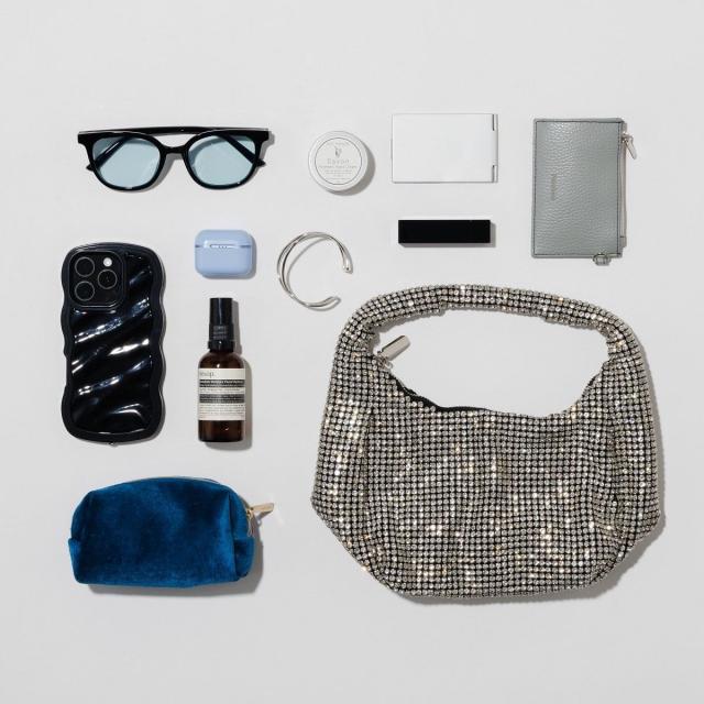 HIMIKO（HIMIKO）/パーティーにも【卑弥呼25AW】ラインストーンワンハンドルバッグ/554381