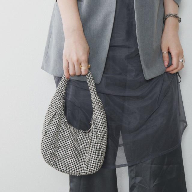 HIMIKO（HIMIKO）/パーティーにも【卑弥呼25AW】ラインストーンワンハンドルバッグ/554381