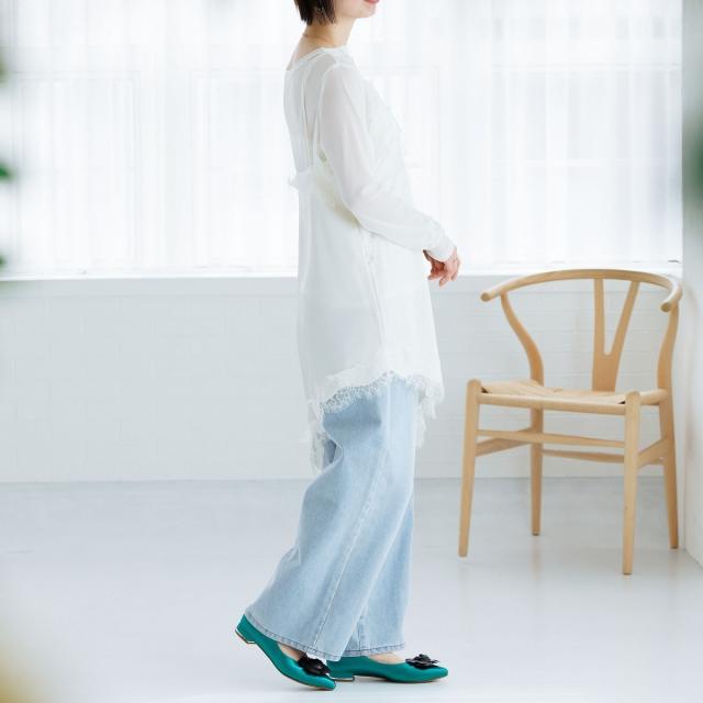 HIMIKO（HIMIKO）/コラボ【HANAE MORI×HIMIKO】 フラワーモチーフ フラットパンプス/661127_8
