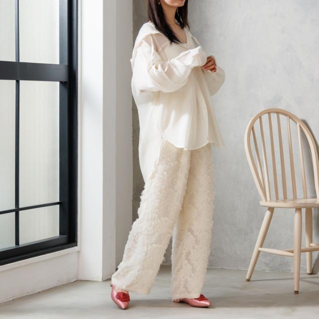 HIMIKO（HIMIKO）/コラボ【HANAE MORI×HIMIKO】 フラワーモチーフ フラットパンプス/661127_4