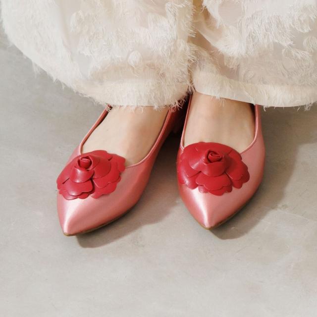 HIMIKO（HIMIKO）/コラボ【HANAE MORI×HIMIKO】 フラワーモチーフ フラットパンプス/661127_6