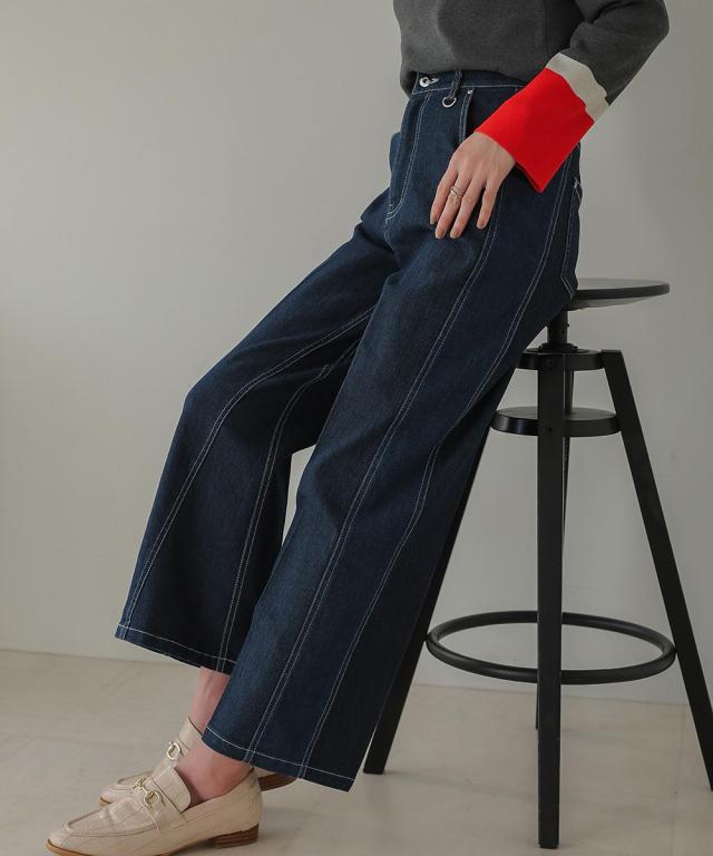 ブージュルード（Bou Jeloud）/サイドラインデニムパンツ