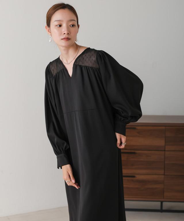 バブ（Bab）/バックリボンボリュームスリーブワンピースの通販は 5,211円