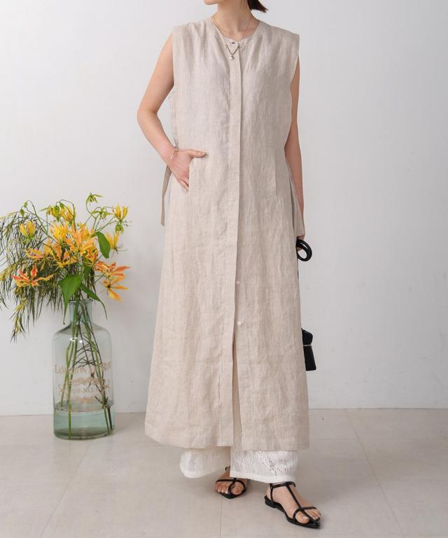 ブージュルード（Bou Jeloud）/リネンタック切替ワンピース
