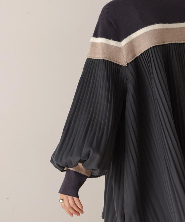 ブージュルード（Bou Jeloud）/異素材プリーツプルオーバー