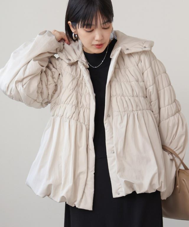 ブージュルード（Bou Jeloud）/タフタ中綿シャーリングジャケットの