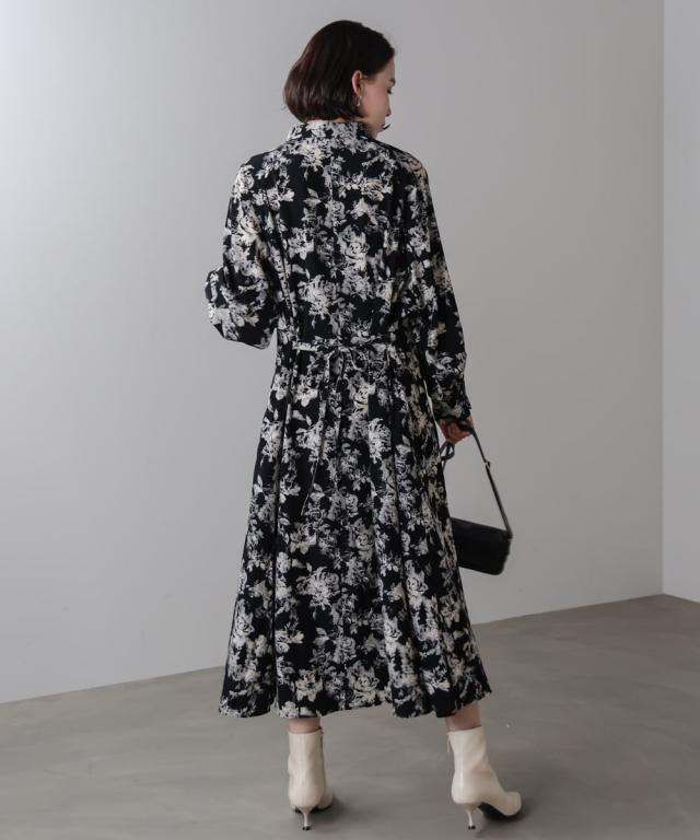 ブージュルード（Bou Jeloud）/フロントフリル花柄ワンピース