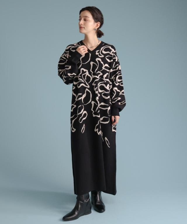 ブージュルード（Bou Jeloud）/袋ジャガード柄マキシワンピース