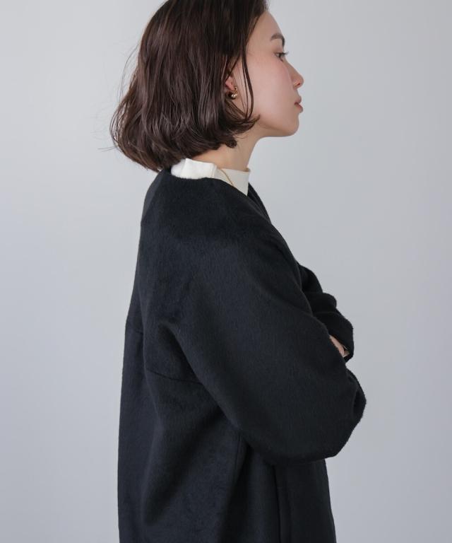 ブージュルード（Bou Jeloud）/ライトシャギーウールロングコートの