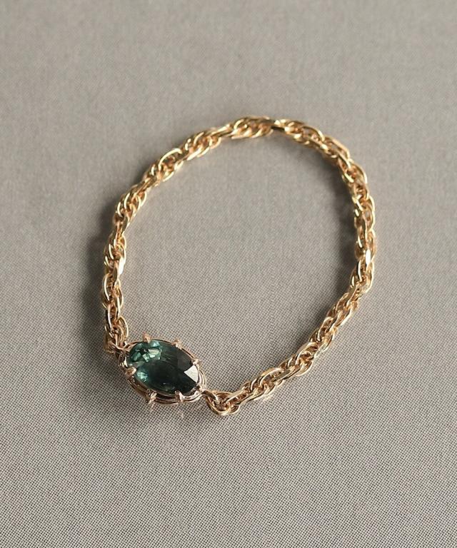 ノワールドプーペ チェーンリング パール ピンクトルマリン ～15号 ノ