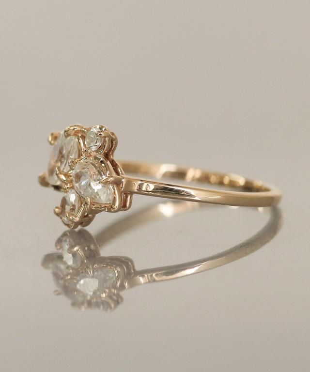 NOIR DE POUPEE 】指輪2個セット NOIR DE POUPEE K10 2粒ダイヤ