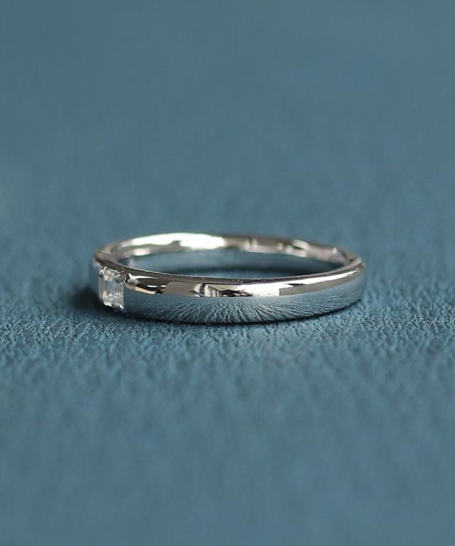 NOIR DE POUPEE K10 2粒ダイヤ オープンリング　#11 NOIR DE POUPEE K10 2粒ダイヤ オープンリング #11 NOIR DE