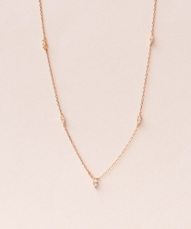 ノワール ド プーペ（NOIR DE POUPEE）/【WEB限定】silver925 マーキスCZとばしネックレス 8,591円