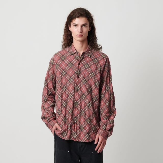 モンキータイム（monkey time）/バイアス シャーリング チェック シャツ