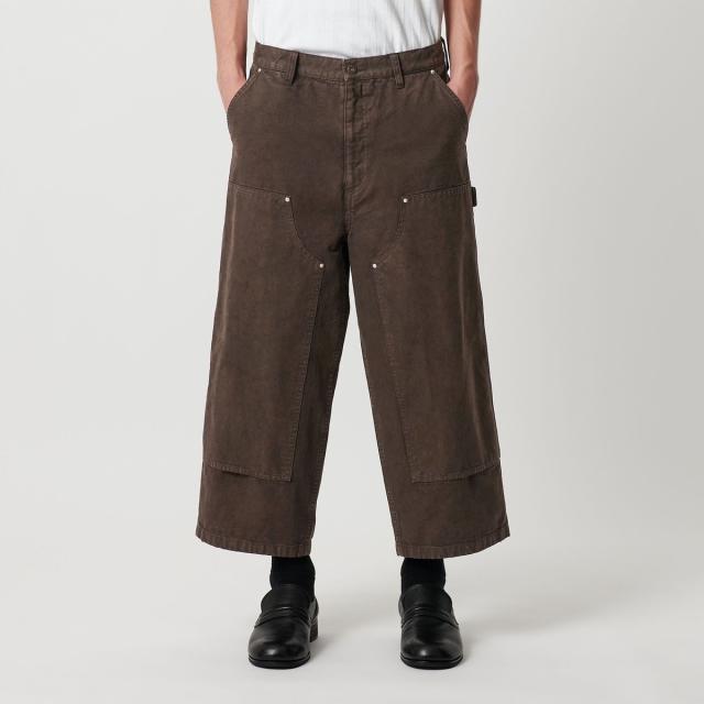 モンキータイム（monkey time）/ガーメントダイ ダック ダブルニー アンクル パンツ