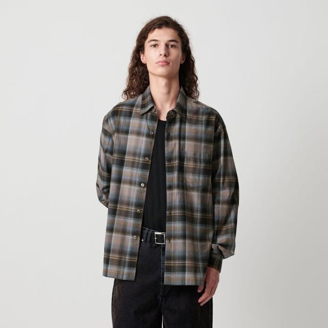 ★新品★monkey time チェック柄　 長袖シャツ　秋冬 モンキータイム（monkey time）/ブラッシュド オンブレ チェック