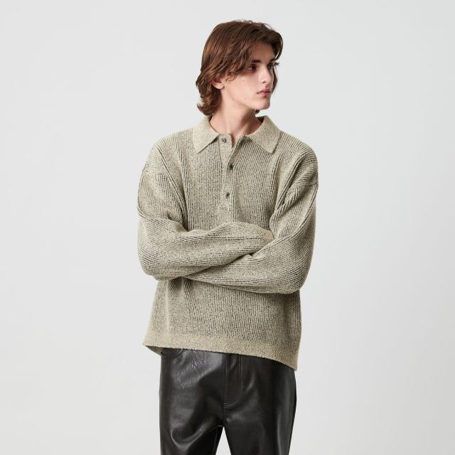 モンキータイム（monkey time）/ループヤーン プレーティング ポロシャツ