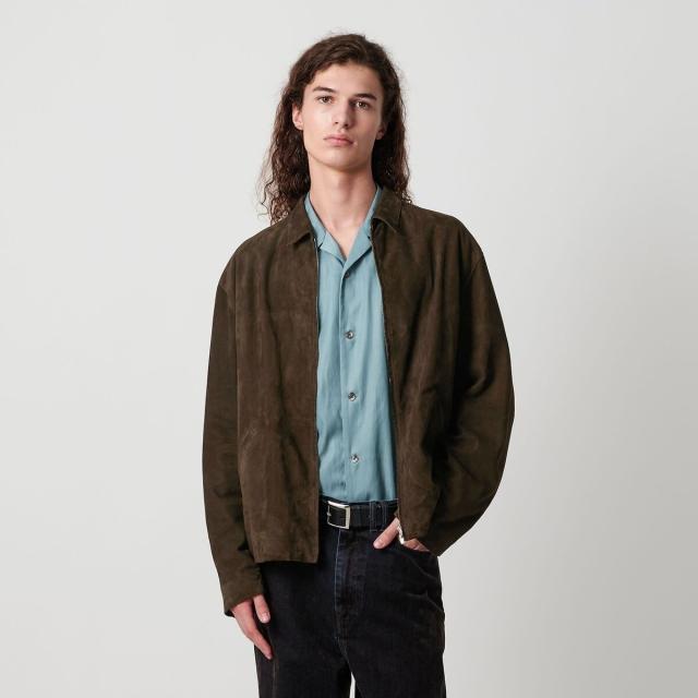 モンキータイム（monkey time）/スエード クロップド ジップ ジャケット