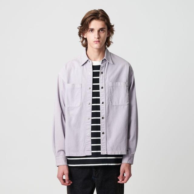 モンキータイム（monkey time）/ドビー ヘリンボーン ミリタリー シャツ