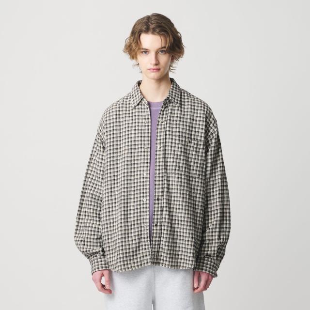 モンキータイム（monkey time）/ディストレスト ネル チェック シャツ