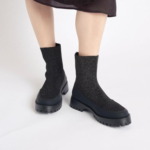ルシーダ（Lucida）/【25秋冬新作】ラメニットソックスブーツ/Tiaki