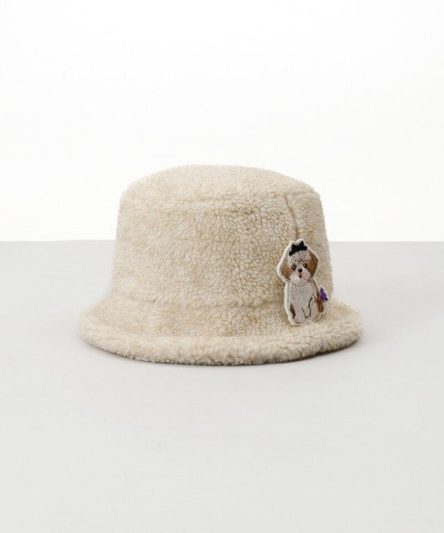 アナ スイ（ANNA SUI）/【 ANNA SUI（アナ スイ）】ラサアプソ子犬ブローチ付ラメボアハット