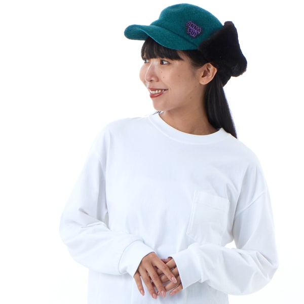 アナ スイ（ANNA SUI）/【 ANNA SUI（アナ スイ）】バスク風ウールサーモフライトキャップ