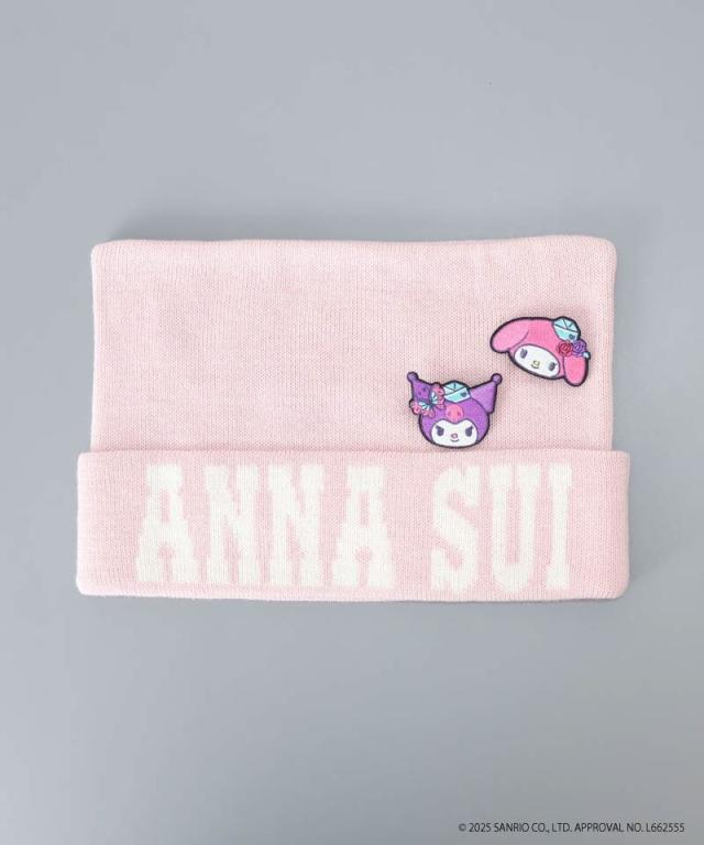 アナ スイ（ANNA SUI）/【 ANNA SUI（アナ スイ）】マイメロディ&クロミ 刺しゅうブローチ付きネコ耳ニットワッチ
