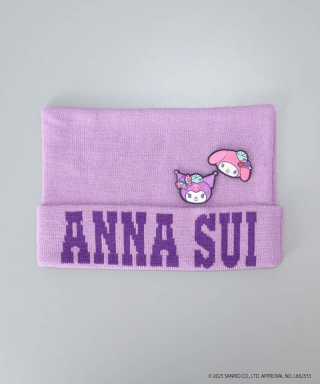 アナ スイ（ANNA SUI）/【 ANNA SUI（アナ スイ）】マイメロディ&クロミ 刺しゅうブローチ付きネコ耳ニットワッチ