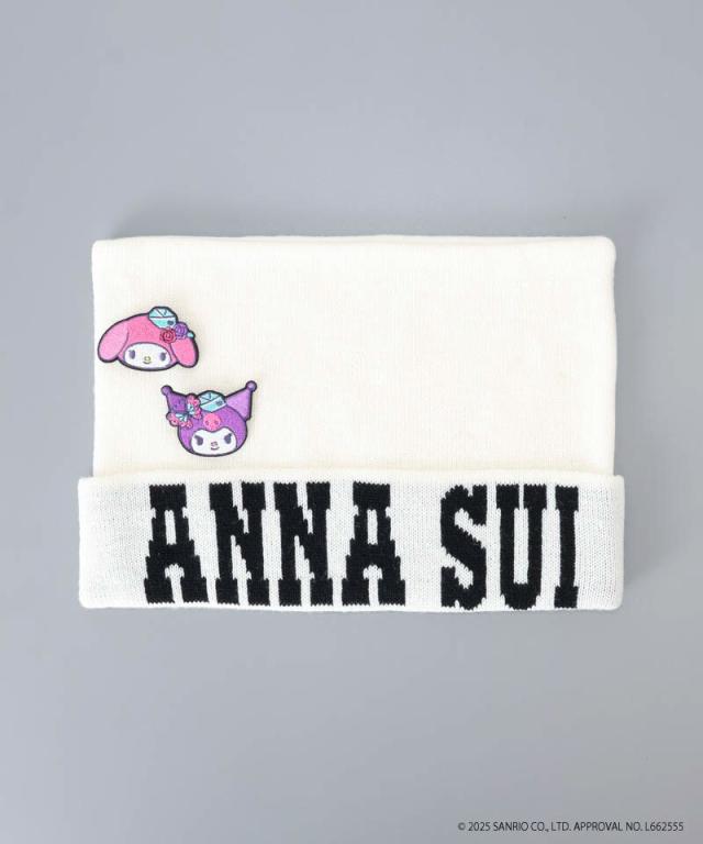 アナ スイ（ANNA SUI）/【 ANNA SUI（アナ スイ）】マイメロディ&クロミ 刺しゅうブローチ付きネコ耳ニットワッチ