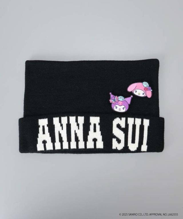 アナ スイ（ANNA SUI）/【 ANNA SUI（アナ スイ）】マイメロディ&クロミ 刺しゅうブローチ付きネコ耳ニットワッチ