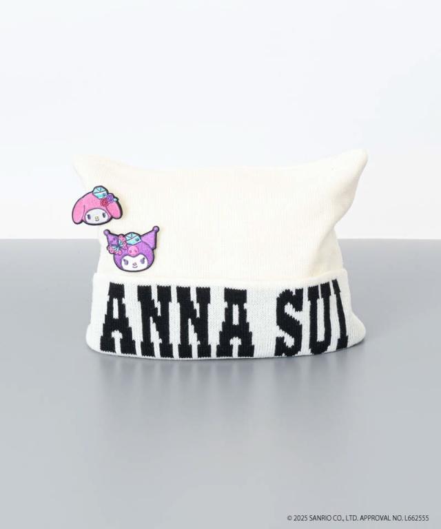 アナ スイ（ANNA SUI）/【 ANNA SUI（アナ スイ）】マイメロディ&クロミ 刺しゅうブローチ付きネコ耳ニットワッチ