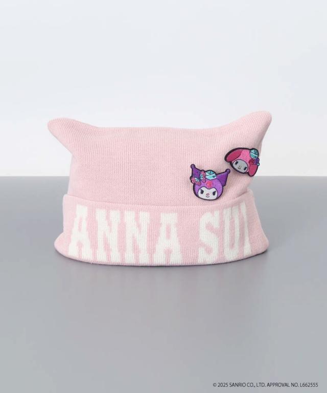 アナ スイ（ANNA SUI）/【 ANNA SUI（アナ スイ）】マイメロディ&クロミ 刺しゅうブローチ付きネコ耳ニットワッチ
