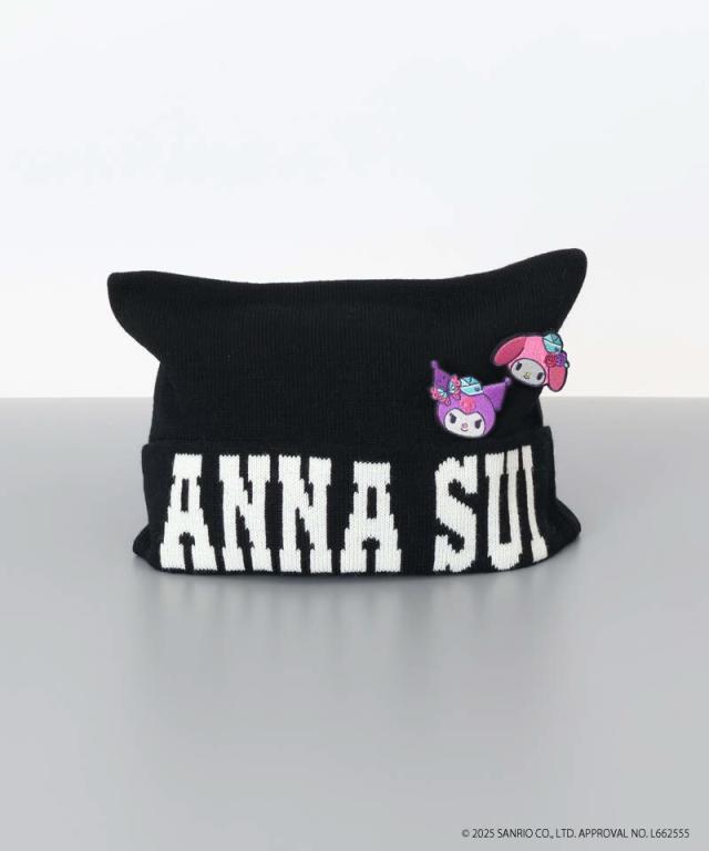 アナ スイ（ANNA SUI）/【 ANNA SUI（アナ スイ）】マイメロディ&クロミ 刺しゅうブローチ付きネコ耳ニットワッチ