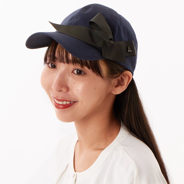 新品　ランバンオンブルー　LANVIN en Blue リボンハット ランバン オン ブルー（LANVIN en Bleu）/【 LANVIN en Bleu
