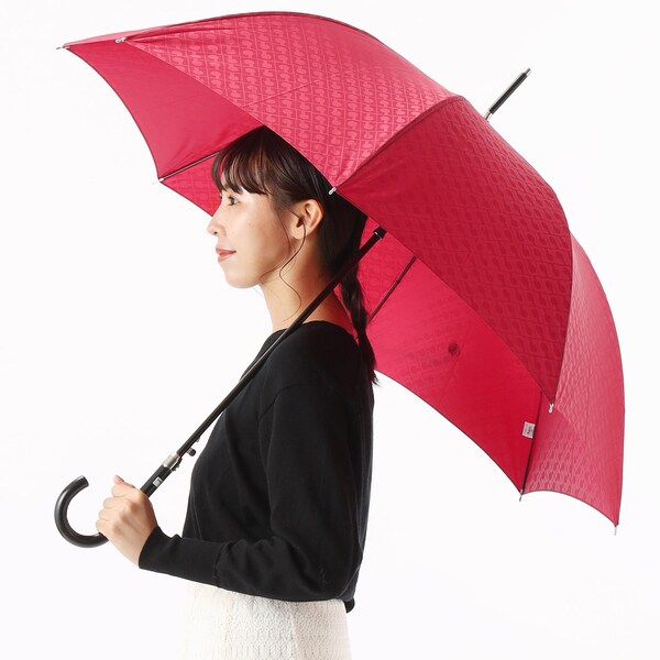 ゲラルディーニ　紺　ロゴプリント　雨傘　ネイビー長傘 ゲラルディーニ 耐風ジャンプ式雨傘（長傘) / AURORA