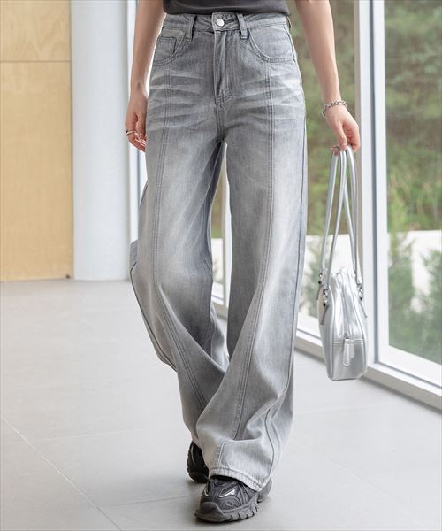 nop de nod リネンレーヨンライン刺繍サルエルバルーンパンツ nop de