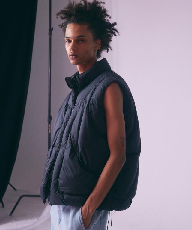 レアセル（rehacer）/rehacer : Shell Puff Down Vest