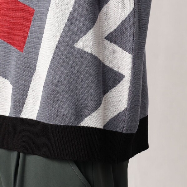 ベータ・メン/βボーダーグラフィック モックネックセーター